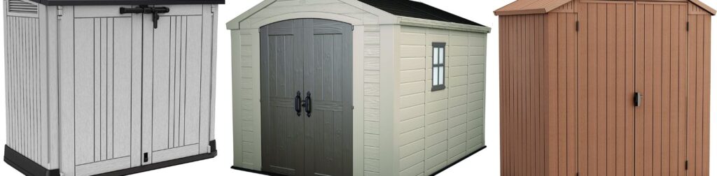 resin sheds Keter Darwin Outdoor Resin Shed Apex Double Door Garden Storage