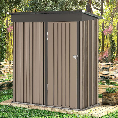 Amopatio Metal Garden Storage Shed