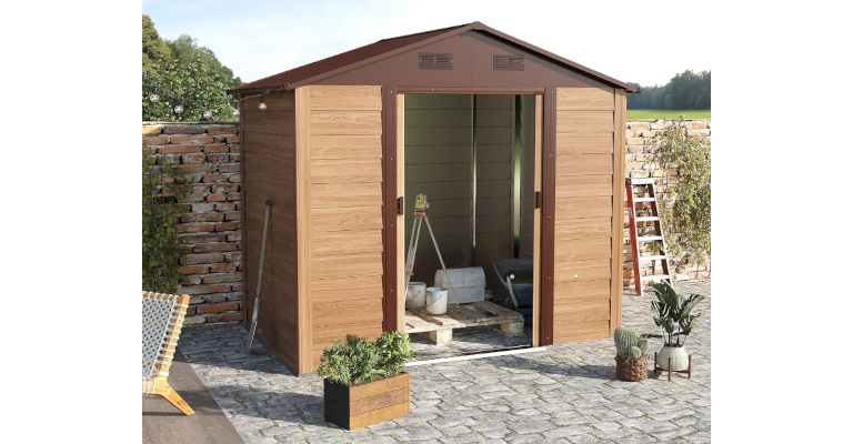 outsunny garden metal shed