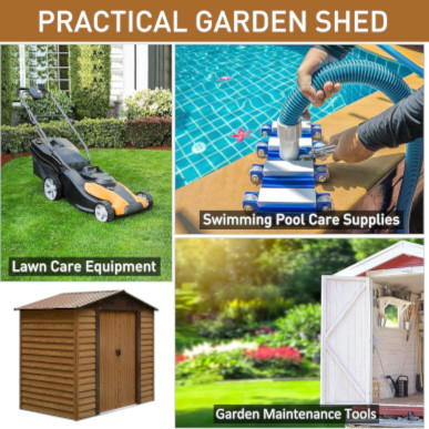outsunny practical garden metal shed