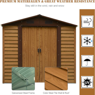 outsunny metal garden shed