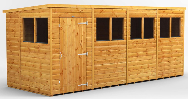 power sheds pent wooden shed