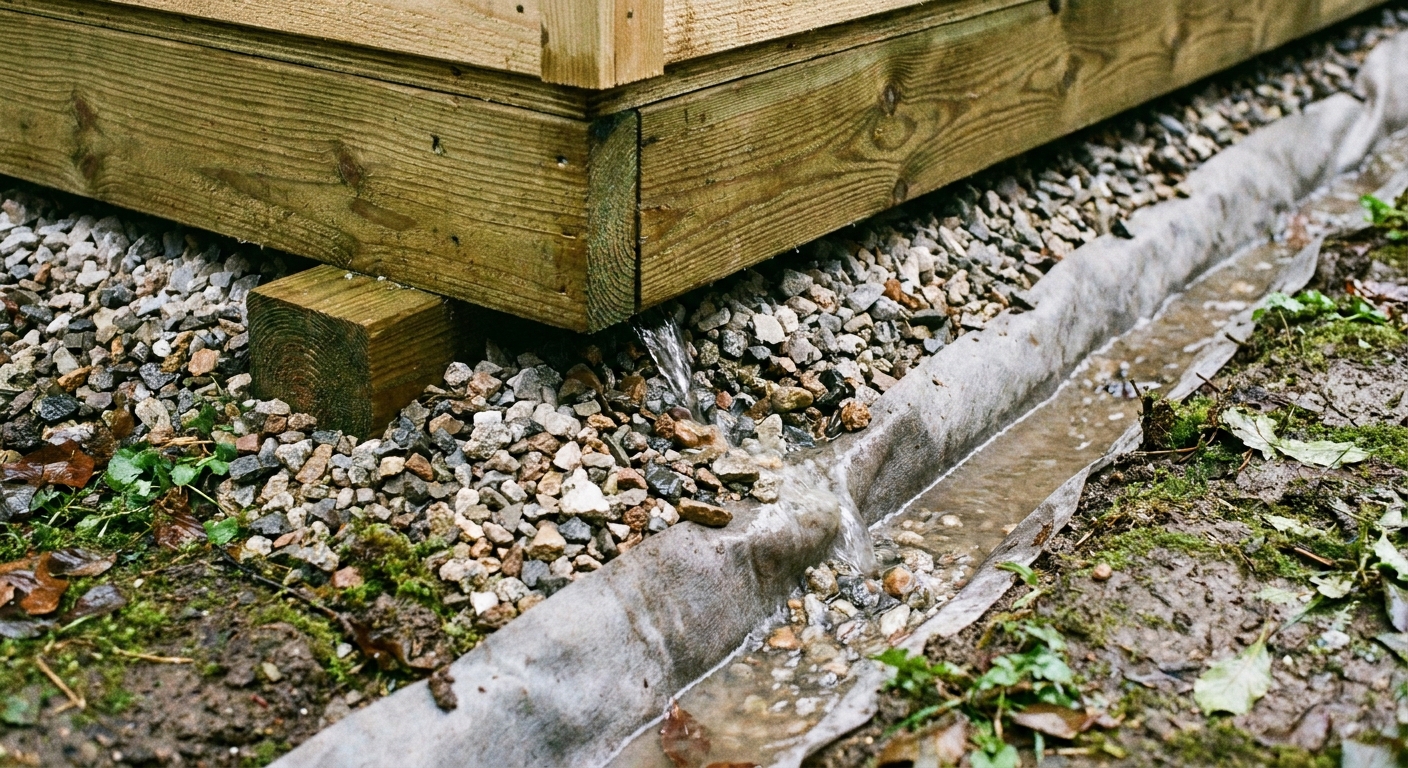 Proper shed foundation on gravel